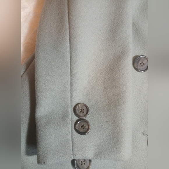 Womens J. Crew Wool Blend Double Breasted Peacoat Sz. XS Dusty Blue EUC - Picture 3 of 8